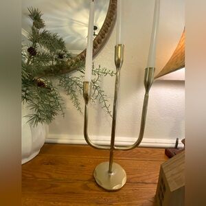 NWOT Antique Gold Candelabra Candle Holder